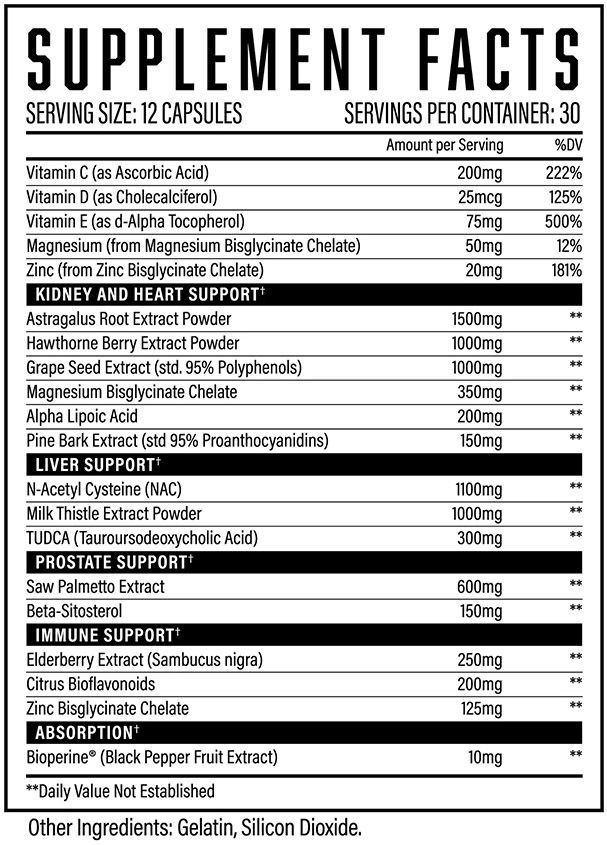 Defend by Huge Supplements - Supplement Facts